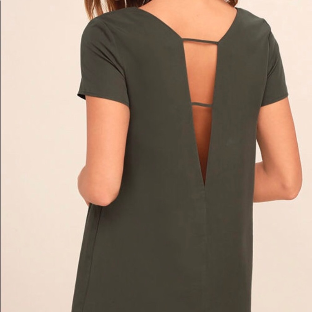 Olive green Mumbai shift dress